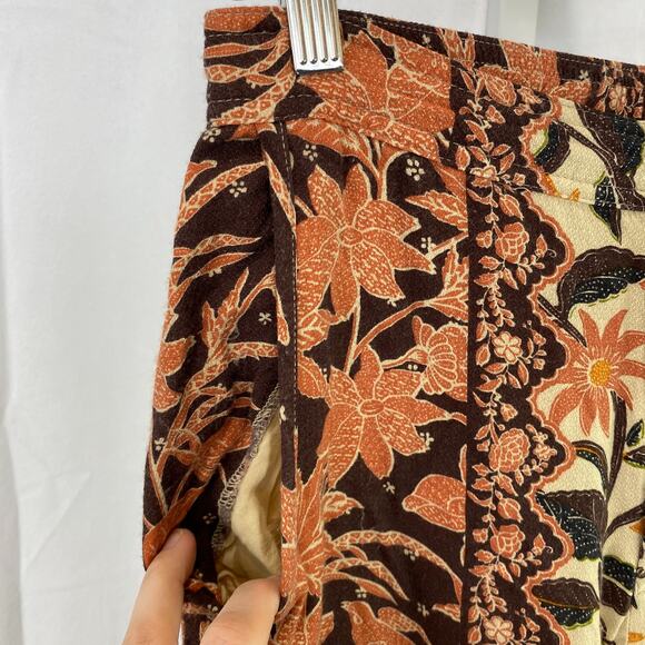 by ANTHROPOLOGIE Size 4 Floral Smocked Balloon Leg Pants Zip Fly Multicolor - Picture 8 of 12